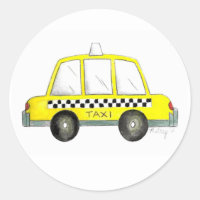 Yellow New York City NYC Taxi Chequered Cab Cabbie