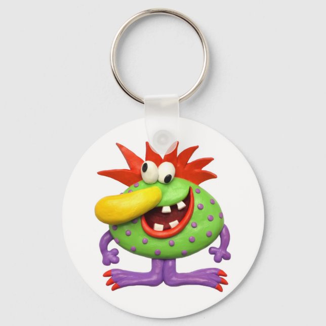 Yellow Nose Monster Key Ring (Front)
