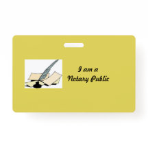 Yellow Notary Public Horizontal Badge