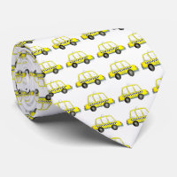 Yellow NYC Chequered Taxi Cab New York City Tie