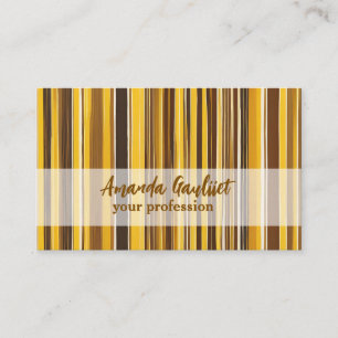 Yellow, Ochre, Brown stripes Business Card