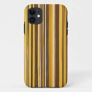 Yellow, Ochre, Brown stripes Case-Mate iPhone Case