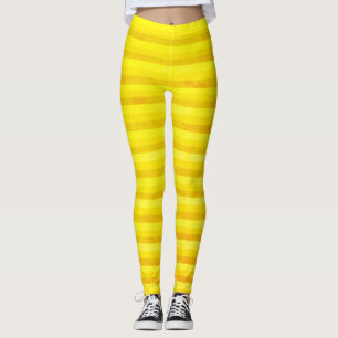 Yellow & Ochre  Stripes leggings