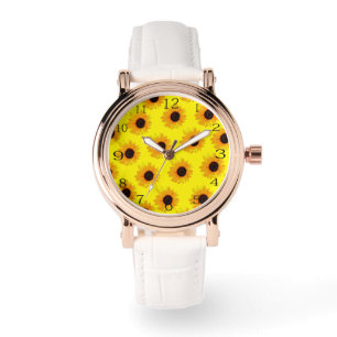 Yellow Oil Painted Sunflowers, Watch