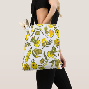 Yellow Olive Oil Tote Bag