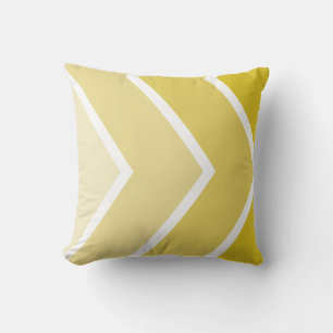 Yellow Ombré Chevron Stripes Pattern Cushion