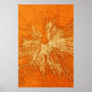 Yellow on Orange Paintball Poster