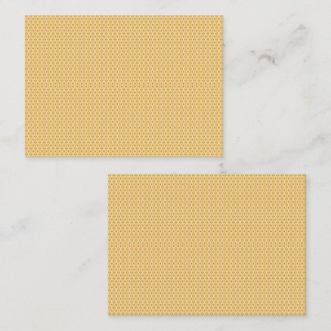 Yellow, orange, and brown sheets of wrapping paper appointment card (Front/Back)