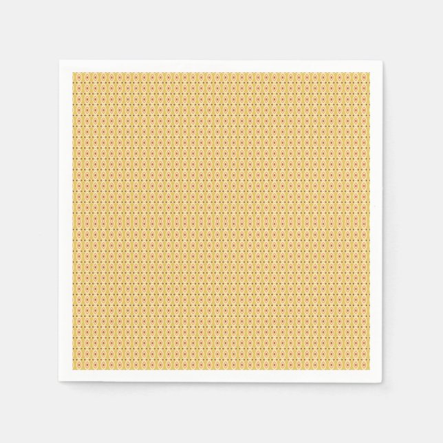 Yellow, orange, and brown sheets of wrapping paper napkin (Front)