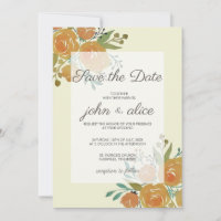 Yellow Orange and Cream Floral Wedding
