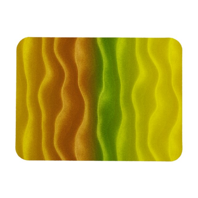 Yellow Orange and Green Sand Dunes Magnet (Horizontal)