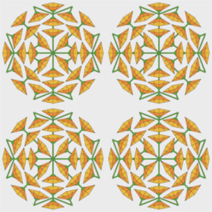 Yellow Orange and Orange Yellow Mirror Flowers