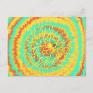 Yellow Orange Aqua Worship Art 6th Jan 2018 HC Postcard