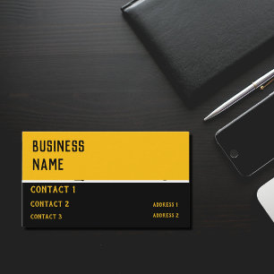 yellow-orange&black minimalist  business card