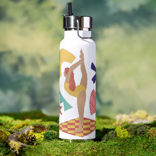 Yellow Orange Blue Business Water Bottle