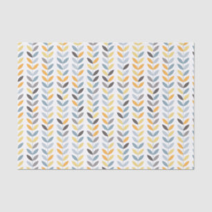 yellow orange blue grey Scandinavian pattern Tissue Paper