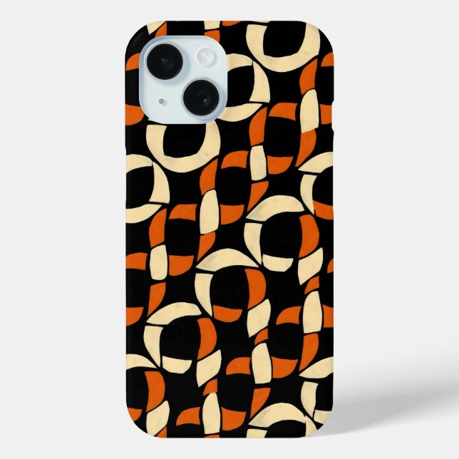 Yellow Orange Chain Pattern Case-Mate iPhone Case (Back)