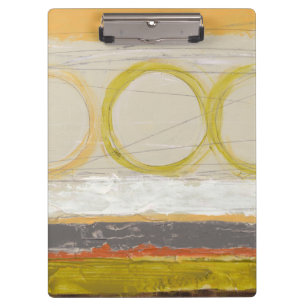 Yellow & Orange Circles on Multicolored Background Clipboard