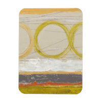 Yellow & Orange Circles on Multicolored Background