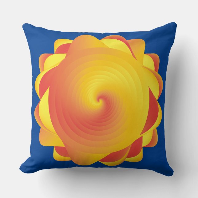 yellow orange cushion (Front)
