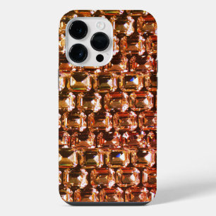 Yellow orange diamonds, yellow orange gemstone iPhone 14 pro max case