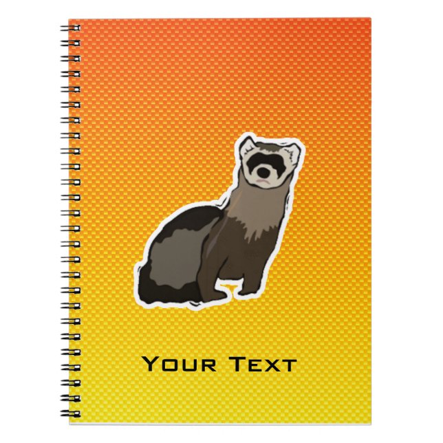 Yellow Orange Ferret Spiral Notebook (Front)