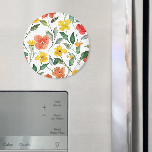 Yellow Orange Flowers Magnet