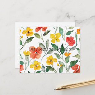 Yellow Orange Flowers Postcard