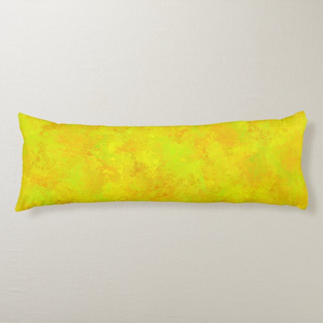 Yellow Orange Green Abstract Pattern Body Cushion (Front)