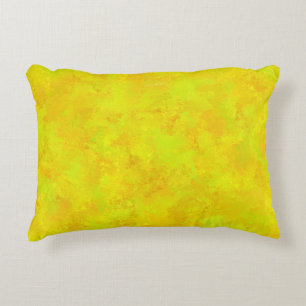 Yellow Orange Green Abstract Pattern Decorative Cushion