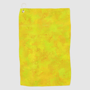 Yellow Orange Green Abstract Pattern Golf Towel