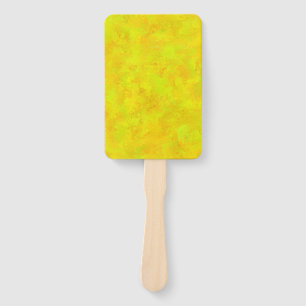 Yellow Orange Green Abstract Pattern Hand Fan