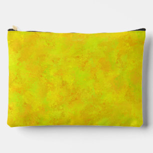 Yellow Orange Green Abstract Pattern Large Accessory Pouch