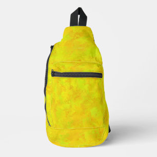 Yellow Orange Green Abstract Pattern Sling Bag
