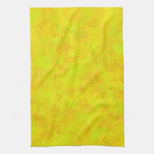 Yellow Orange Green Abstract Pattern Tea Towel