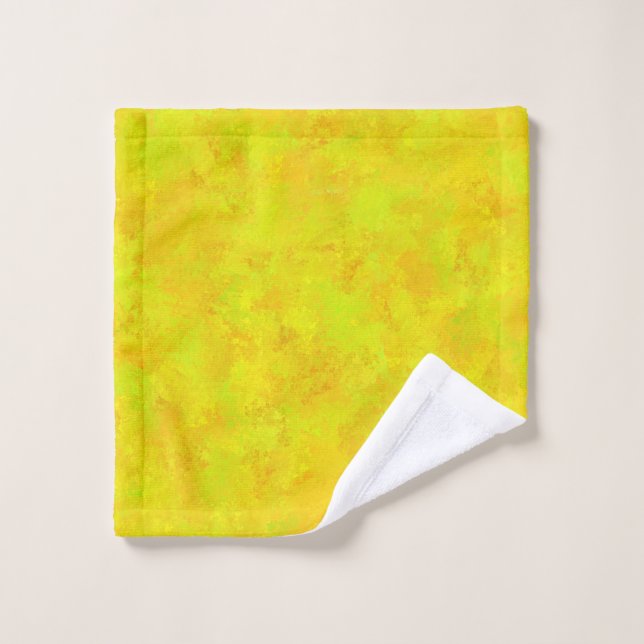 Yellow Orange Green Abstract Pattern Wash Cloth (Wash Cloth)