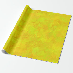 Yellow Orange Green Abstract Pattern Wrapping Paper
