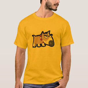 Yellow Orange Grumpy Dog T-Shirt
