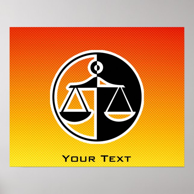 Yellow Orange Justice Scales Poster (Front)