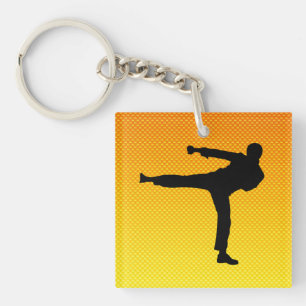 Yellow Orange Martial Arts Key Ring