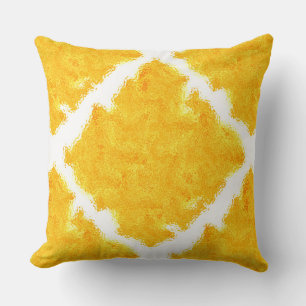 Yellow/Orange n White Tie Dye Cushion