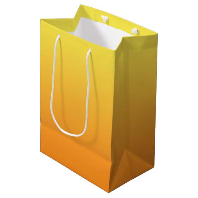 Yellow & Orange Ombre Medium Gift Bag (Front Angled)