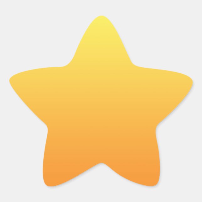 Yellow & Orange Ombre Star Sticker (Front)