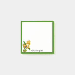 Yellow Orange Orchid Flower Post-It Notes