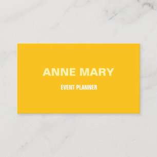 Yellow Orange Professional Event Manager Modern Business Card