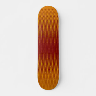Yellow-orange-red dots custom skateboard