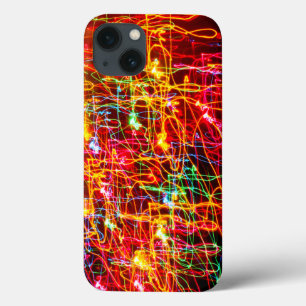 Yellow Orange Red Green Blue Pink Abstract Lights iPhone 13 Case