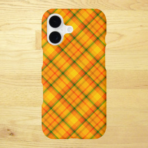 Yellow Orange Retro Gingham Plaid