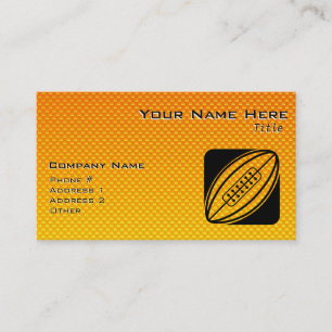Yellow Orange Rugby Business Card