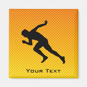 Yellow Orange Running Magnet